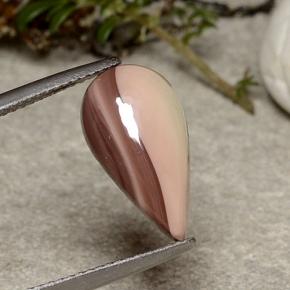 Jaspe multicolore naturelle en forme de poire, 2,81 ct, opaque