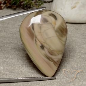 Jaspe Multicolore naturelle En forme de poire, 32.33 ct, Opaque