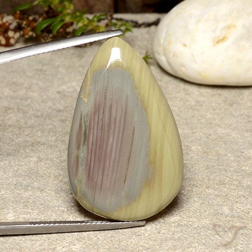 29.73ct Naturel Multicolore Jaspe, En forme de poire, Opaque