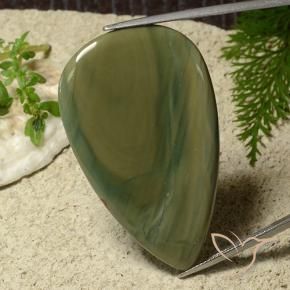 Jaspe Multicolore naturelle En forme de poire, 42.95 ct, Opaque
