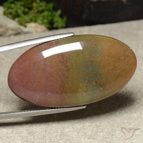 Jaspe Multicolore naturelle ovale, 46.10 ct, Opaque