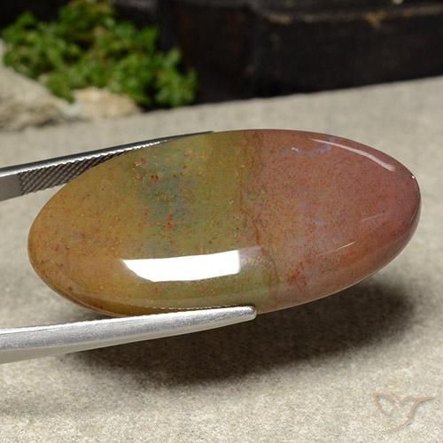Jaspe Multicolore naturelle ovale, 46.10 ct, Opaque
