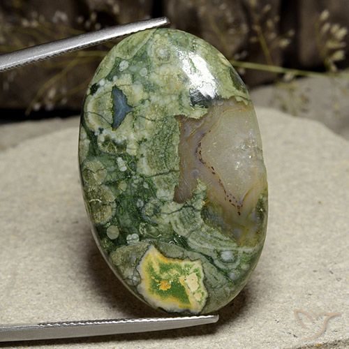 28.92ct Naturel Multicolore Jaspe, ovale, Translucide