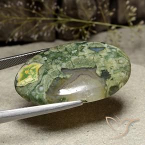 Jaspe Multicolore naturelle ovale, 28.92 ct, Translucide