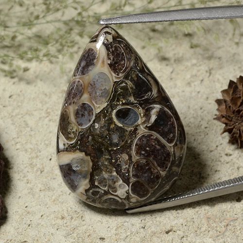 25.71ct Naturel Multicolore Jaspe, En forme de poire, Opaque