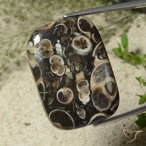 34.23ct Naturel Multicolore Jaspe, Coussin, Opaque