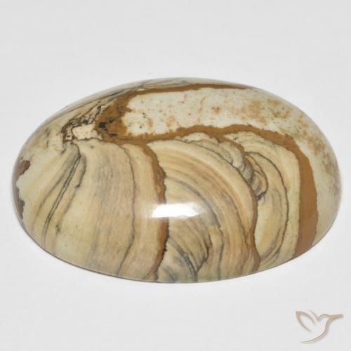 Jaspe Multicolore naturelle ovale, 51.06 ct, Opaque