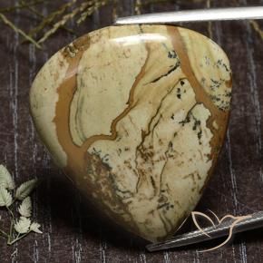 Jaspe Multicolore naturelle En forme de poire, 39.45 ct, Opaque