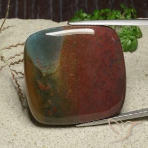 Jaspe Multicolore naturelle Coussin, 53.98 ct, Opaque