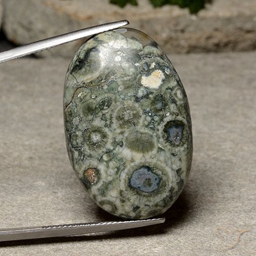 28.65ct Naturel Multicolore Jaspe, ovale, Opaque