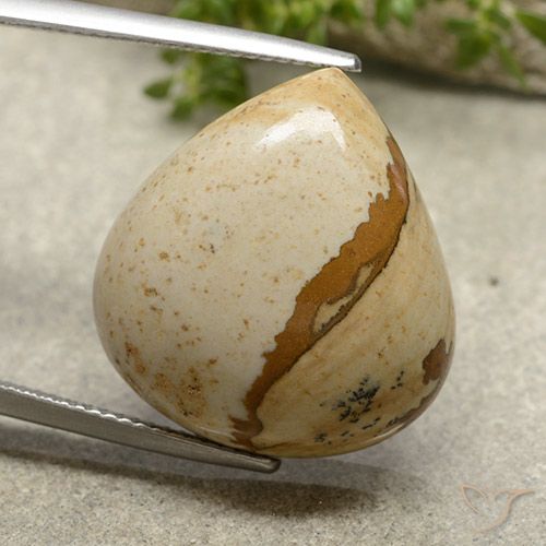 19.96ct Naturel Multicolore Jaspe, En forme de poire, Opaque