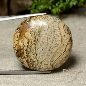 Jaspe Multicolore naturelle ovale, 41.44 ct, Opaque