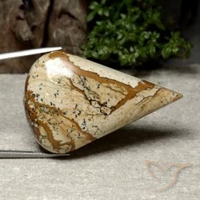 Jaspe Multicolore naturelle En forme de poire, 74.08 ct, Opaque