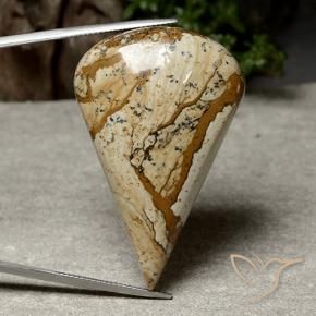 Jaspe Multicolore naturelle En forme de poire, 74.08 ct, Opaque