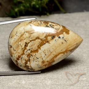 Jaspe Multicolore naturelle En forme de poire, 53.23 ct, Opaque