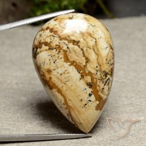 Jaspe Multicolore naturelle En forme de poire, 53.23 ct, Opaque