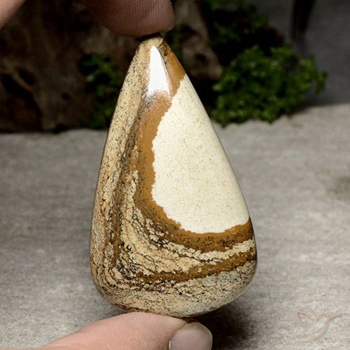 92.51ct Naturel Multicolore Jaspe, En forme de poire, Opaque