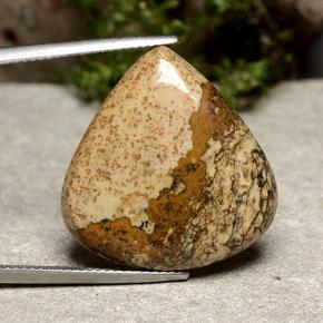 Jaspe multicolore naturelle en forme de poire, 18,96 ct, opaque