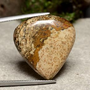 Jaspe multicolore naturelle en forme de poire, 18,96 ct, opaque