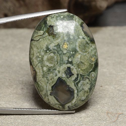 28.30ct Naturel Multicolore Jaspe, ovale, Opaque