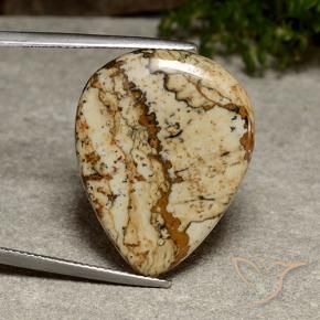Jaspe Multicolore naturelle En forme de poire, 20.08 ct, Opaque