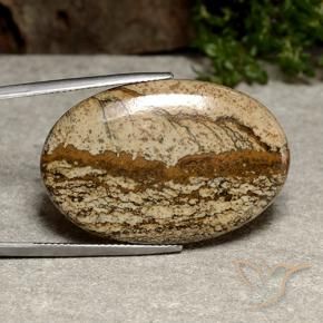 Jaspe Multicolore naturelle ovale, 34.86 ct, Opaque