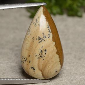 Jaspe multicolore naturelle en forme de poire, 7,70 ct, opaque
