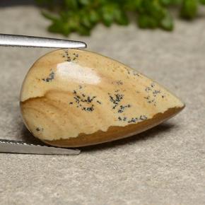 Jaspe multicolore naturelle en forme de poire, 7,70 ct, opaque