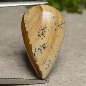 Jaspe multicolore naturelle en forme de poire, 7,70 ct, opaque