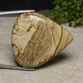 Jaspe Multicolore naturelle En forme de poire, 43.31 ct, Opaque