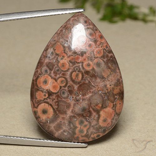 27.32ct Naturel Multicolore Jaspe, En forme de poire, Opaque