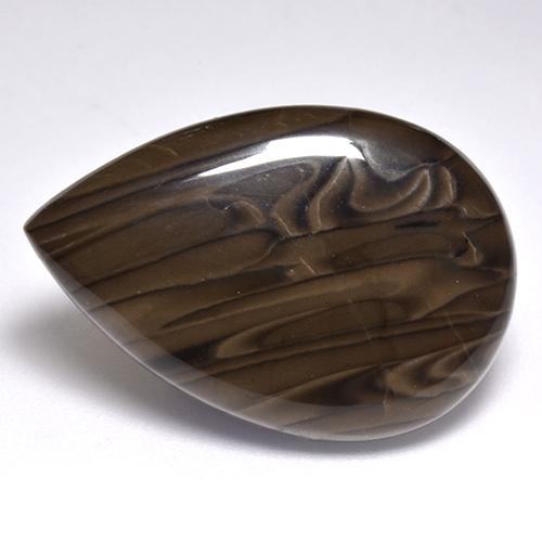 Jaspe Brun chocolat naturelle En forme de poire, 23.63 ct, Opaque