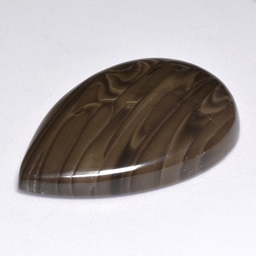 Jaspe Brun chocolat naturelle En forme de poire, 23.63 ct, Opaque