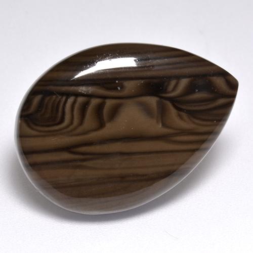 Jaspe Marron foncé naturelle En forme de poire, 17.66 ct, Opaque