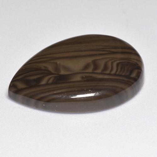 Jaspe Marron foncé naturelle En forme de poire, 17.66 ct, Opaque