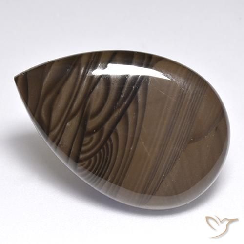Jaspe Brun moyen naturelle En forme de poire, 24.21 ct, Opaque