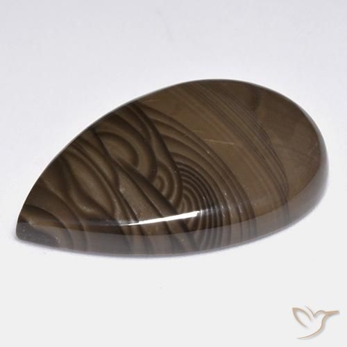 Jaspe Brun moyen naturelle En forme de poire, 24.21 ct, Opaque
