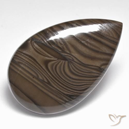 Jaspe Brun moyen naturelle En forme de poire, 31.70 ct, Opaque