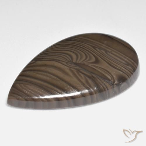 Jaspe Brun moyen naturelle En forme de poire, 31.70 ct, Opaque