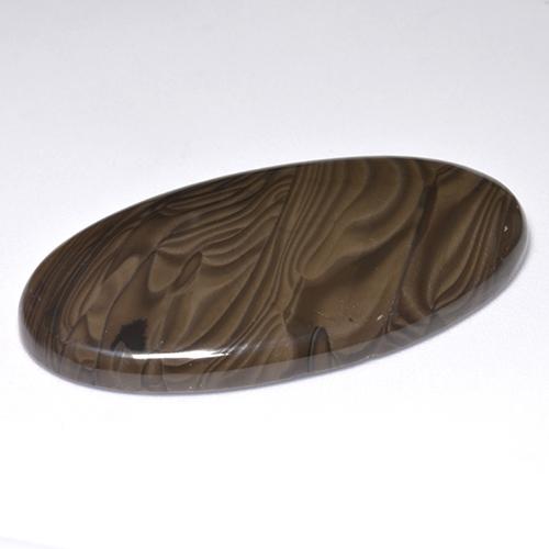 Jaspe Brun naturelle Coupe ovale, 51.37 ct, Opaque