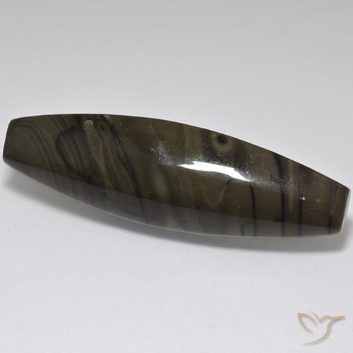 25.05ct Naturel Brun chocolat noir Jaspe, Fantaisie, Opaque