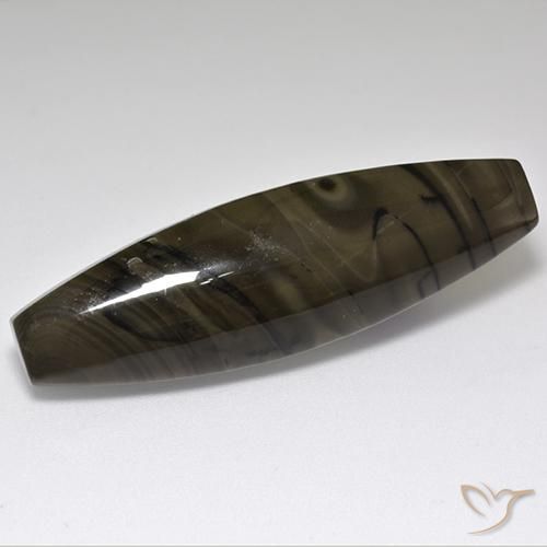 Jaspe Brun chocolat noir naturelle Fantaisie, 25.05 ct, Opaque