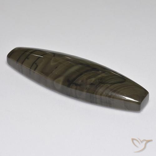 Jaspe Brun chocolat noir naturelle Fantaisie, 25.05 ct, Opaque