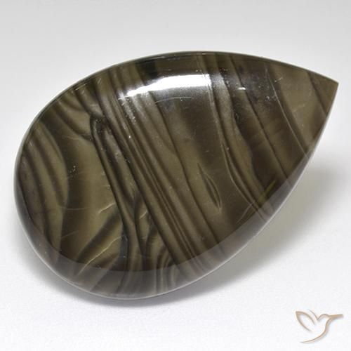 Jaspe Marron foncé naturelle En forme de poire, 24.15 ct, Opaque