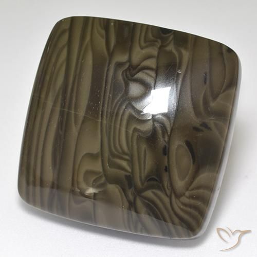 Jaspe Brun cèdre naturelle Coussin, 45.97 ct, Opaque