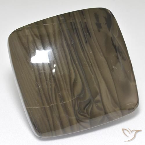 37.55ct Naturel Marron foncé Jaspe, Coussin, Opaque