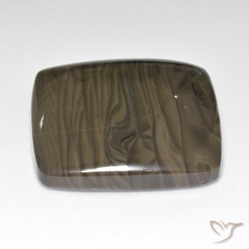 Jaspe Marron foncé naturelle Coussin, 37.55 ct, Opaque