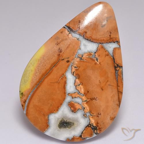 38.11ct Naturel Multicolore Jaspe, En forme de poire, Opaque