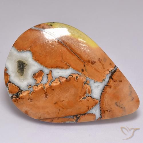 Jaspe Multicolore naturelle En forme de poire, 38.11 ct, Opaque