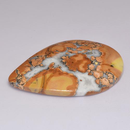 Jaspe multicolore naturelle en forme de poire, 40,78 ct, opaque